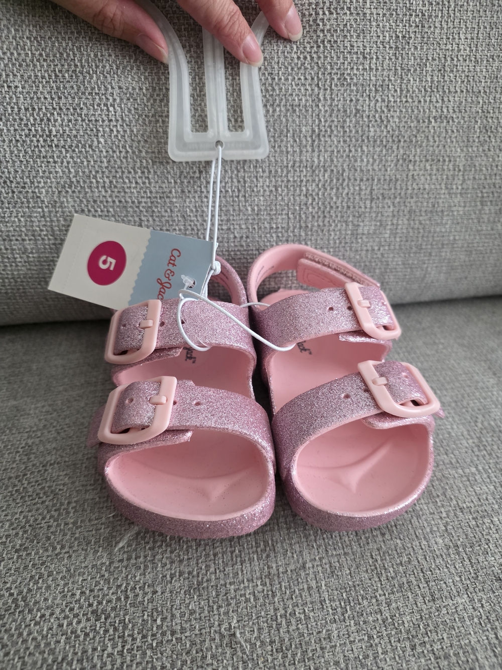 Cat & Jack Pink Glitter Toddler Sandals